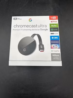 Google Chromecast Ultra 4K HDR Streaming Media Player GA3A00403A14