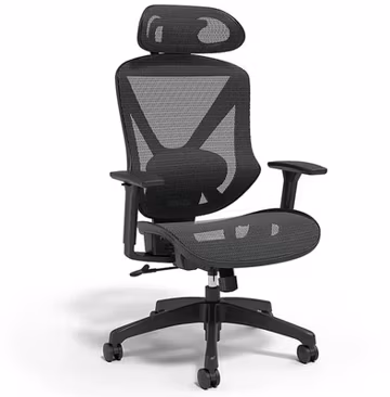 Staples Ergonomic Task Chair, Mesh, Lumbar Support, Swivel, Black -New100%