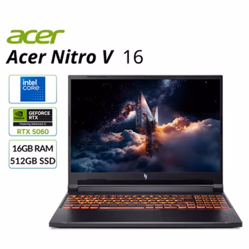 Acer Nitro V 16" WUXGA Gaming Laptop NVIDIA RTX5050 16GB 512GB SSD ANV16-72-541D