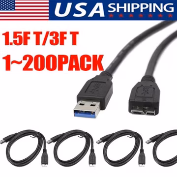 Micro USB 3.0 Cable High Speed Data SYNC For HDD External Hard Drive LOT