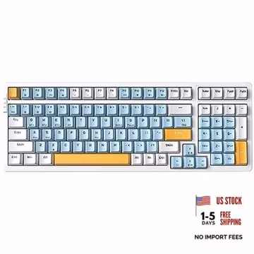 Wireless Mechanical Keyboard, Triple Mode Red switch ice-blue backlight