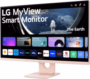 LG 27SR50F-P MyView Smart Monitor 27-Inch FHD (1920x1080) IPS Display, Pink