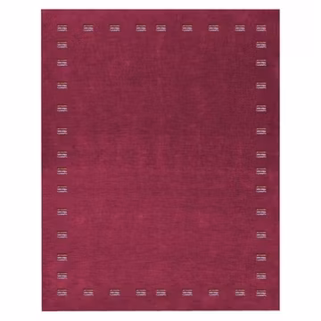Hand Knotted Loom Silk Mix Area Rug Contemporary Red BBH Homes BBLSM104