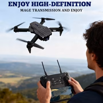 RC Drone With HD Dual Camera WiFi FPV Foldable Quadcopter Remote Control Battery