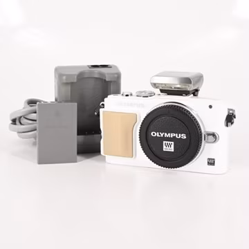 Olympus Pen Lite E-PL5 16mp Mirrorless Digital Camera Body MFT White #989