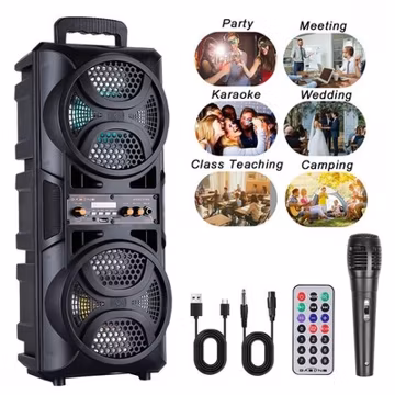 300W Portable Bluetooth Speaker Sub woofer Heavy Bass Sound System Party+Remote