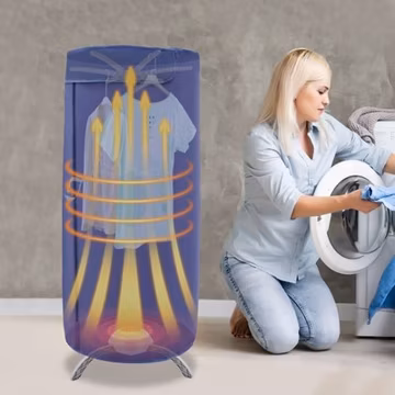 Portable Stainless Steel Clothes Dryer With Towel Rack Large Capacity 900w New