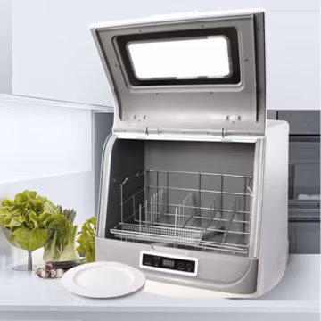 Large Capacity Countertop Dishwasher w/3Washing Programs Compact/Table Top 800W