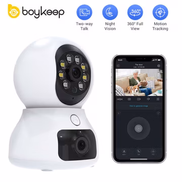 boykeep Wireless 5G WiFi Security Camera 2K Smart Indoor Night Vision Wired Cam