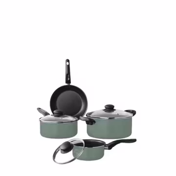7 Piece Kitchen Cookware Set Nonstick Aluminum Pots Pans Dinner Chef Cooking New
