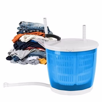 2 in 1 Non-Electric Washing Machine, Compact Washer Spin Dryer, Hand Washer