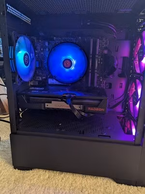 PREBUILT GAMING PC, SPECS: INTEL CORE I5 13400F, 32GB RAM, 1TB NVME, RX 9060XT.