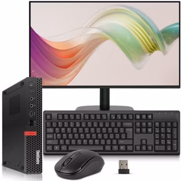 Lenovo m720q Tiny PC Intel i5-8th 32GB RAM 1TB SSD 24" LED Wi-Fi KB&M Windows 11