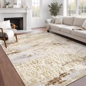 Modern Abstract Tribal 8x10 ft Washable Area Rug Non Slip Living Bedroom Nursery