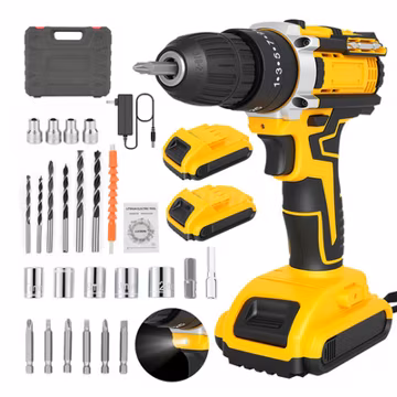 Cordless Impact Driver Brushless Hammer Drill Combo Kit w/2 Batteries & Charger