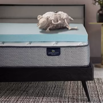 Serta Sertapedic ThermaGel Cooling Memory Foam Mattress Topper, Medium Firmness,