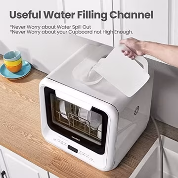 COMFEE' Portable Mini Dishwasher Countertop with 1.32Gal Built-in Water Tank for