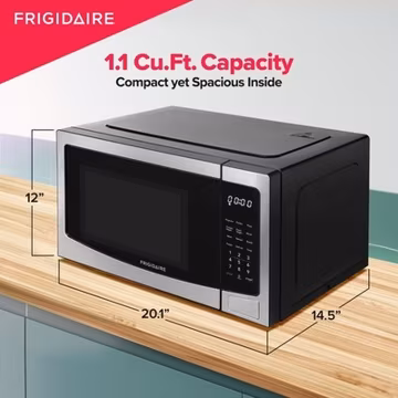 Frigidaire 1100 Watt Stainless Steel Microwave with 10 Adjustable Power Levels