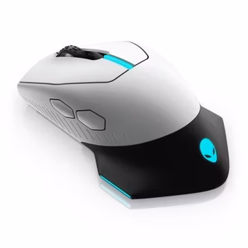 Alienware Wired/Wireless Gaming Mouse AW610M - Lunar Light - Open/Damaged Box
