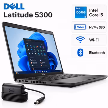 Dell Latitude 5300 13.3" FHD Core i5-8365U 8GB RAM 256GB SSD W11P w/ AC Adapter