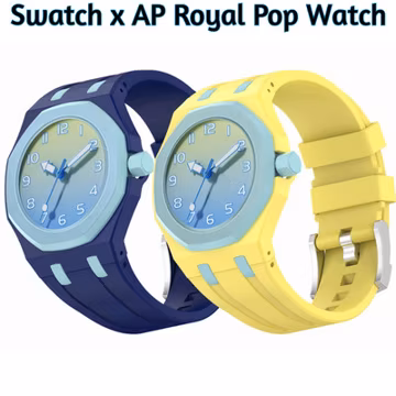 PC Case + Silicone Strap Fits Swatch x Royal Pop Pocket Watch Cover Band Skin