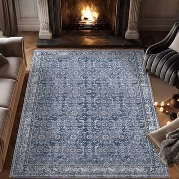 8x10 Area Rug Washable Living Room Rug VintageTraditional Distressed Lightweight