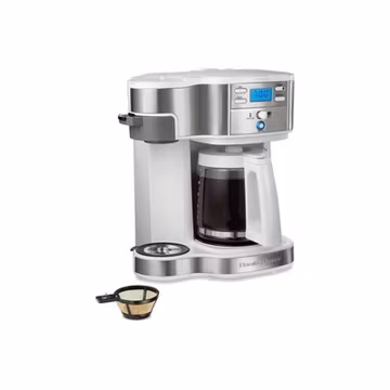 Hamilton Beach 2-Way Programmable Coffee Maker, Single-Serve and 12 Cup Glass