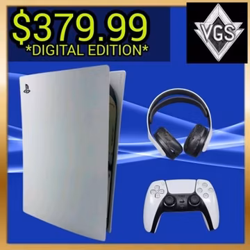 Sony PlayStation 5 Digital PS5 825GB White Console Gaming System Only CFI-1015B