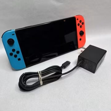Nintendo Switch Oled Charger Works Tested Red And Blue Joy-Cons Scratches Screen