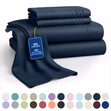 4 Piece Bed sheet set Microfiber Hotel Luxury Ultra Soft Deep Pocket Sheets