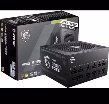 Msi MAG A750GL PCIE5 750W 80+ GOLD Power Supply Damaged box