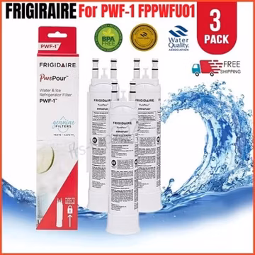 NEW 3-Pack Frigidaire PWF-1 FPPWFU01 Refrigerator PurePour Water &Ice Filter