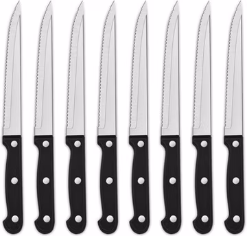 Sharp Serrated Steak Knives Set,Set Of 8 Stainless Steel Kitchen Knife Set,Dinne