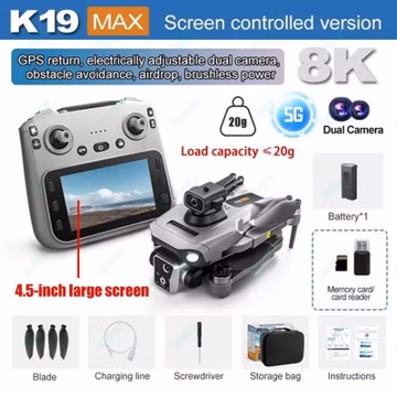 K19 Max GPS Drone with 4.5-inch Screen Controller with SD card, Unmanned Aerial