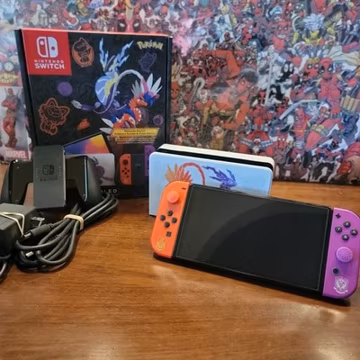 Nintendo Switch OLED Pokémon Scarlett & Violet Edition- Cib - Tested - Authentic