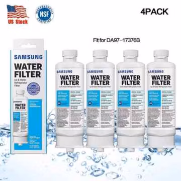NEW 4 PACK Genuine Samsung DA97-17376B HAF-QIN/EXP REFRIGERATOR Water Filter US
