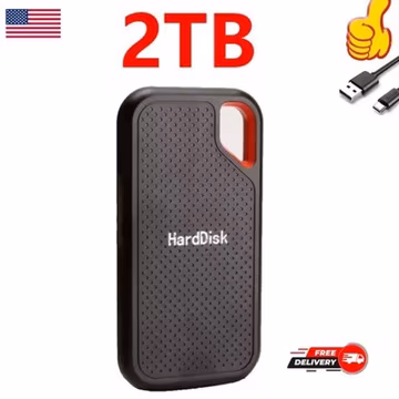 external hard drive2TB High Speed Capacity Solid State Usb3.2 Laptop Mac And PC