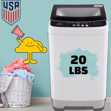 Washing Machines, 20Lbs Full Automatic Laundry Washer LED Display Ideal for Home