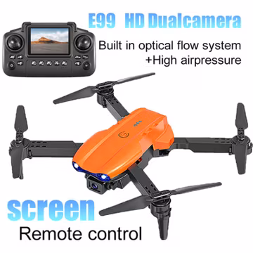 8K GPS FPV Drone with Screen Remote, Dual Camera RC Quadcopter + 2 Batteries