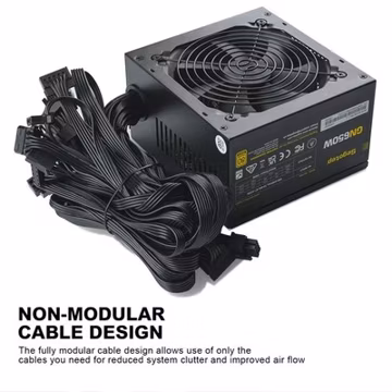 OPEN BOX 650W Power Supply 80 Plus Gold Non-Modular ATX Gaming PC Case PSU