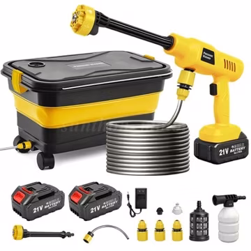 Cordless Electric High Pressure Water Spray Gun Portable Car Washer Cleaner Tool