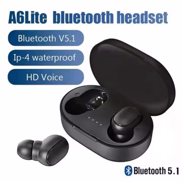 A6S TWS Wireless Bluetooth Earbuds, Stereo Sports Headset Android & iPhone 1Pc