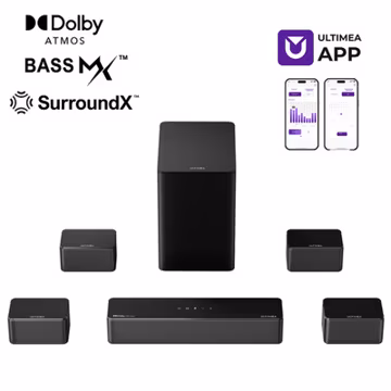 ULTIMEA Poseidon D80 7.1 Dolby Atmos Soundbar with 6.5" Wireless Subwoofer 460W
