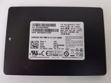Samsung 256GB SSD PM871 2.5" SATA Solid State Drive MZ7LN256HAJQ-000D1