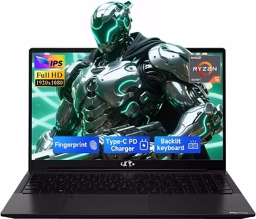 NIMO 15.6" IPS FHD-Light Gaming-Laptop,AMD Ryzen 5 6600H 16GB DDR5 RAM 256GB SSD