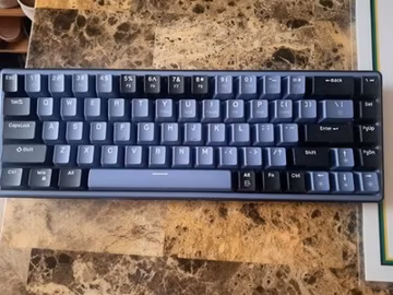 MageGee SKY68 60% Mechanical Gaming Keyboard - Brown Switches - Black & Blue