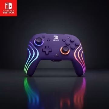 PDP Afterglow Wireless Controller Nintendo Switch LED Glow RGB New