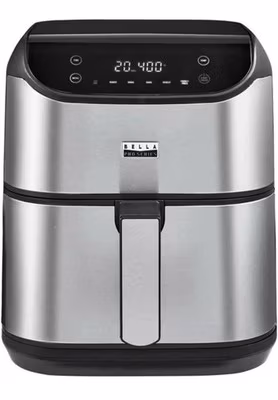 Bella Pro Series - 6-qt. Digital Air Fryer Stainless Touchscreen Silver KZ-6011S