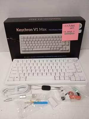 Keychron V1 Max Wireless 75% RGB Mechanical Keyboard With Banana Switches *PARTS