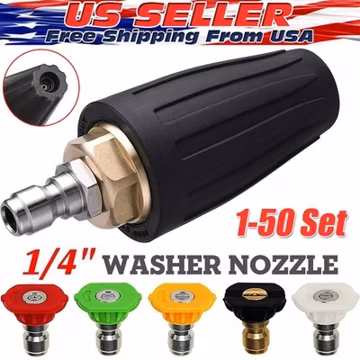 4.0GPM High Pressure Washer Rotating Turbo Nozzle Spray Tip 4000PSI 1/4" Quick